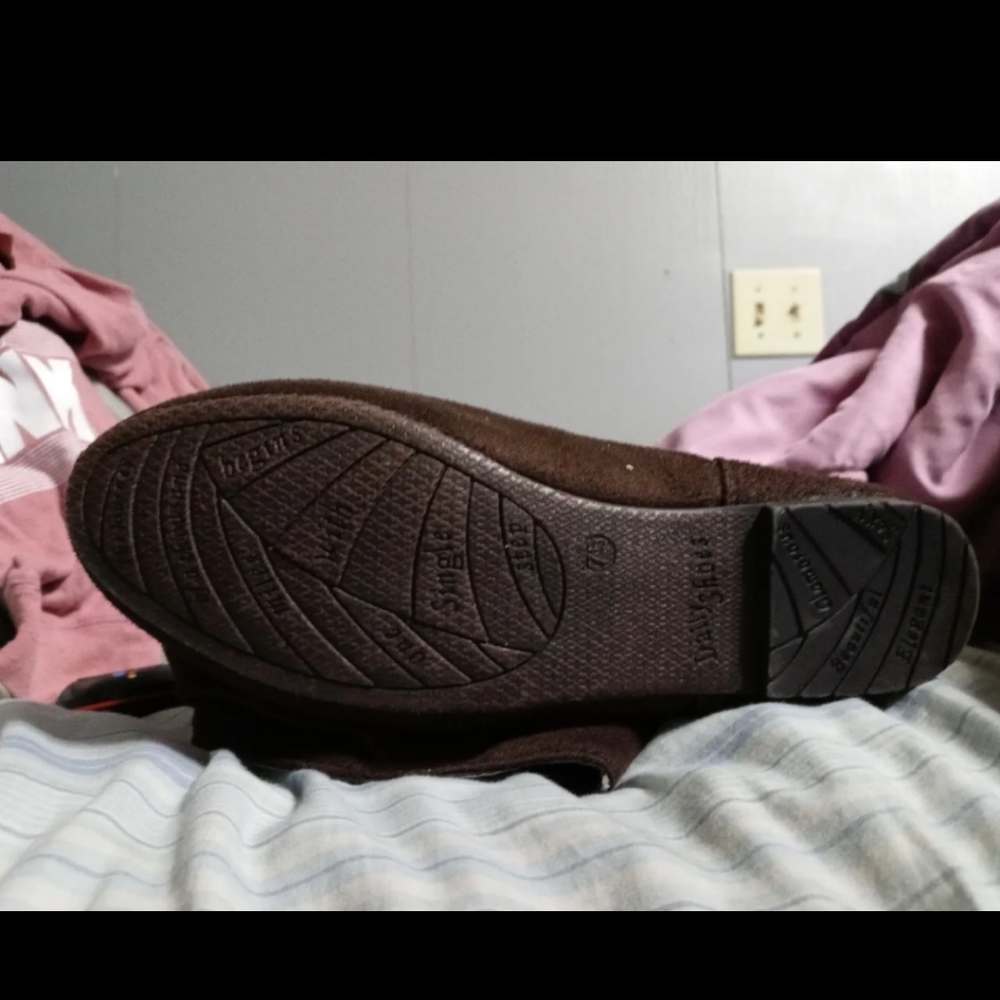 Chocolate knee high suade boots